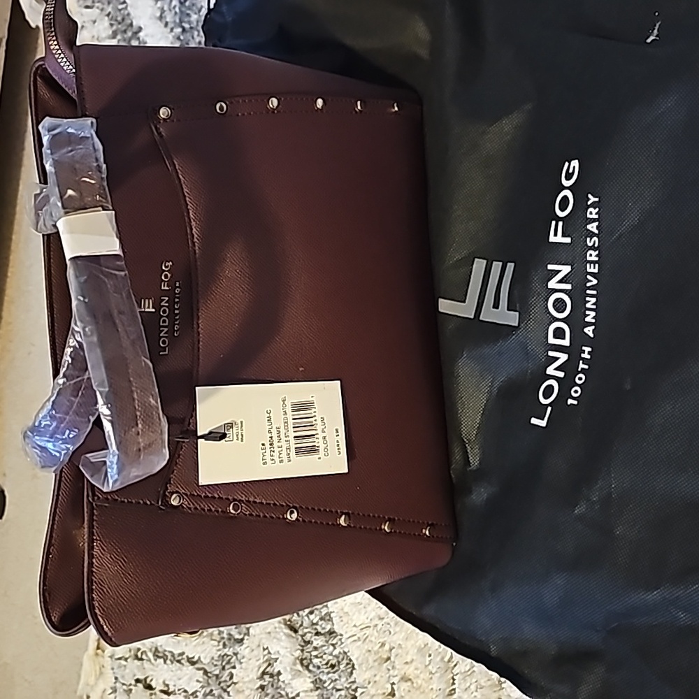 London Fog plum handbag